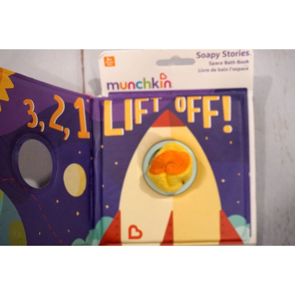 Munchkin Soapy Finger Puppet Bath (2) Books: Scuba Sean & Astro Duck, NEW - Picture 7 of 12